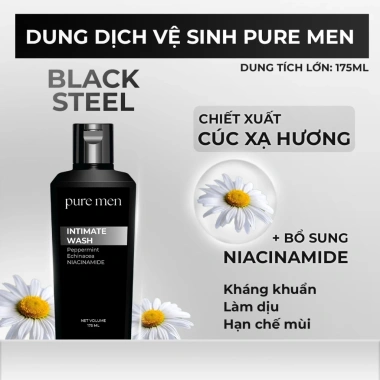 Combo 2 Dung Dịch Vệ Sinh Nam Pure Men 175ml - Làm Sạch, Khử Mùi, Hương Nước Hoa 5