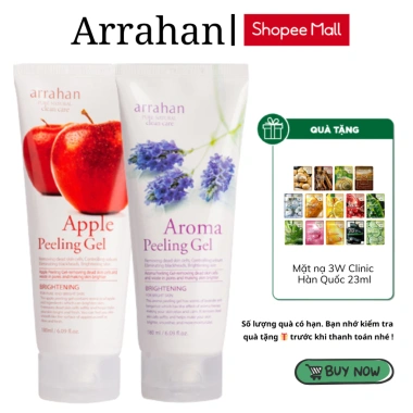 Combo 2 Gel Tẩy Da Chết Arrahan Hàn Quốc 180ml Táo và Lavender 165k Da sạch mịn