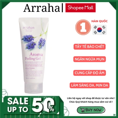 Combo 2 Gel Tẩy Da Chết Arrahan Hàn Quốc 180ml Táo và Lavender 165k Da sạch mịn