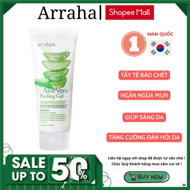 Combo 2 Gel Tẩy Da Chết Arrahan Peeling Gel Hàn Quốc 180ml - Lô Hội Lavender 165k
