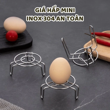 Combo 2 Giá Hấp Trứng Mini Inox 304 An Toàn - Vỉ Hấp Đa Năng Ogi Home GDT02 Giá 60.000