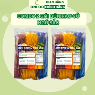 Combo 2 Gói Bún Gạo Lụt Rau Củ Ngũ Sắc ONFOD - Ăn Kiêng Giảm Cân, Dinh Dưỡng Bé Ăn Dặm, Eat Clean 118k