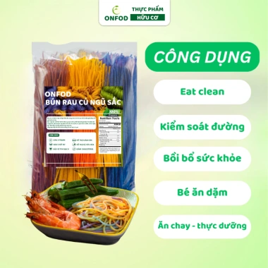 Combo 2 Gói Bún Gạo Lụt Rau Củ Ngũ Sắc ONFOD - Ăn Kiêng Giảm Cân, Dinh Dưỡng Bé Ăn Dặm, Eat Clean 118k