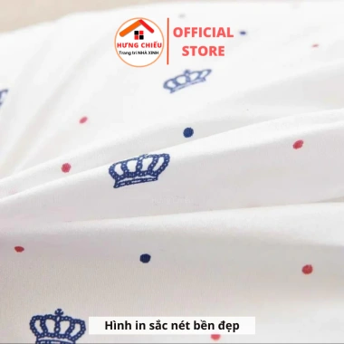 Combo 2 gối họa tiết vương miện bông gòn êm ái - Giảm đau vai gáy, siêu mềm, chỉ 109.000₫ Hưng Chiếu 5