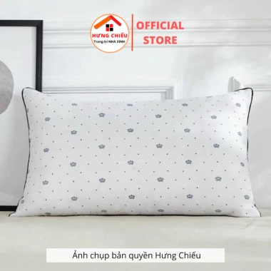 Combo 2 gối họa tiết vương miện bông gòn êm ái - Giảm đau vai gáy, siêu mềm, chỉ 109.000₫ Hưng Chiếu 8