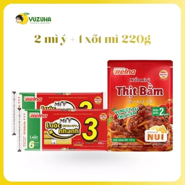 Combo 2 Gói Mì Ý Nisshin Seifun Welna 1,6mm + Xốt 2 người - Giá 173k 2 Combo 2 Gói Mì Ý Nisshin Seifun Welna 1,6mm + Xốt 2 người - Giá 173k 2