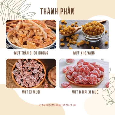 Combo 2 gói mứt Tết tự chọn – xi muội, nho, long nhãn, muối ớt, trần bì – 37.900₫ 2