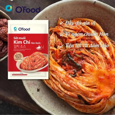 Combo 2 gói Sốt Muối Kim Chi OFood 180g - Tự làm chuẩn vị Hàn Quốc, giá 58.000 VND Combo 2 gói Sốt Muối Kim Chi OFood 180g - Tự làm chuẩn vị Hàn Quốc, giá 58.000 VND