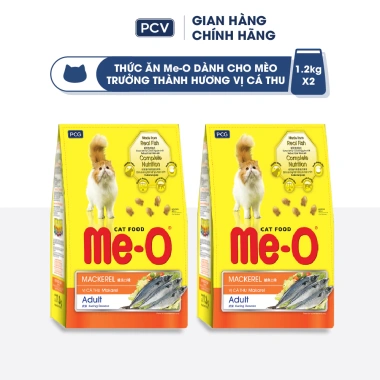 Combo 2 gói Thức ăn mèo Me-O hạt cá thu 1,2kg + Tặng nón BH HĐ299k Giá 261.000₫ 10