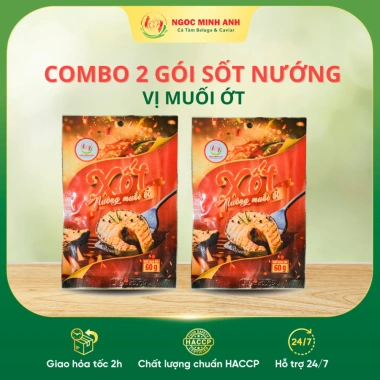 Combo 2 Gói Xốt Nướng Muối Ớt Đậm Vị - Sốt Ướp Hải Sản Ngọc Minh Anh 60g 55.440₫