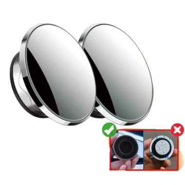Combo 2 Gương Cầu Lồi Hít Chân Không Xoay 360 do Không Viền - Phụ Ô Tô và Xe Máy, Giá Ưu Đãi 32.000 VND