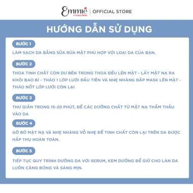 Combo 2 hộp 10 mặt nạ BioCellulose Phôi dừa B5 B3 Dưỡng trắng, phục hồi sâu 25g x20