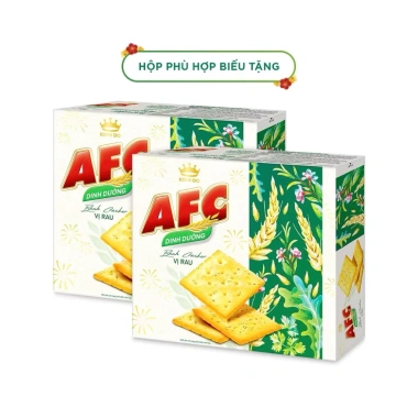 Combo 2 Hộp Bánh Quy Dinh Dưỡng AFC Tết 2.026 Vị Rau - Giá Ưu Đãi 53.900 VND