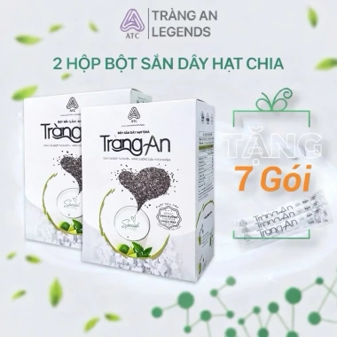 Combo 2 Hộp Bột Sắn Dây và Hạt Chia Tràng An - Tặng 10 Gói Nguyên Chất, Chỉ 190k