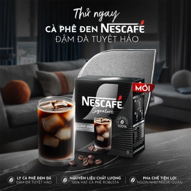 Combo 2 hộp Cà phê đen hòa tan NESCAFÉ Signature - Đậm đà tuyệt hảo chỉ 105.000₫