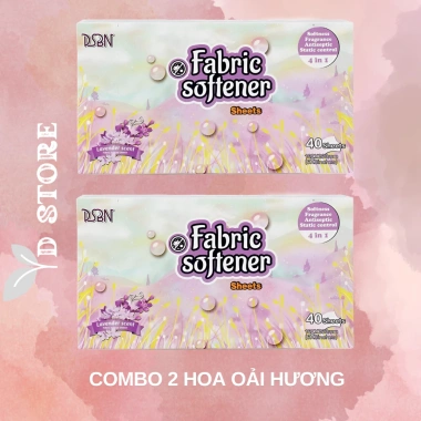 Combo 2 hộp Giấy Thơm Quần Áo Hương Oải Hương 40 tờ/hộp - Thơm Lâu, Tăng Hiệu Quả Máy Sấy