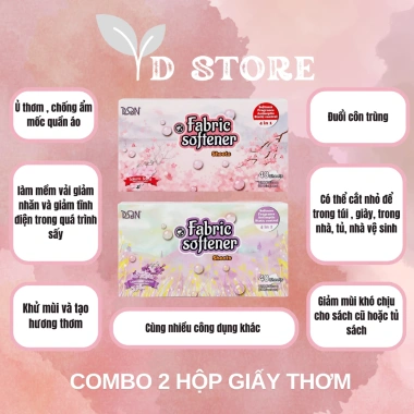 Combo 2 hộp Giấy Thơm Quần Áo Hương Oải Hương 40 tờ/hộp - Thơm Lâu, Tăng Hiệu Quả Máy Sấy 3