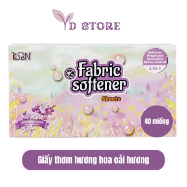 Combo 2 hộp Giấy Thơm Quần Áo Hương Oải Hương 40 tờ/hộp - Thơm Lâu, Tăng Hiệu Quả Máy Sấy 4