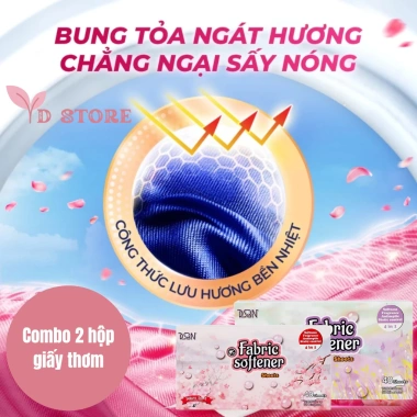 Combo 2 hộp Giấy Thơm Quần Áo Hương Oải Hương 40 tờ/hộp - Thơm Lâu, Tăng Hiệu Quả Máy Sấy 8