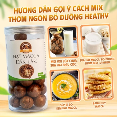 Combo 2 hộp hạt macadamia nứt vỏ Son Nuts 500g Đăk Lăk - Size to, giàu Omega 3, hỗ trợ giảm cân, giá ưu đãi 408.000₫