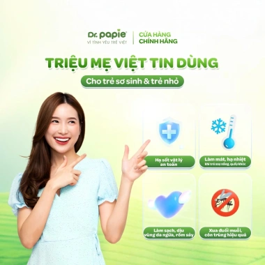 Combo 2 hộp Khăn hạ sốt Dr.Papie 0+ - 25 khăn/hộp, hạ sốt vật lý, ngăn ngừa co giật cho bé sơ sinh - 299.000₫ 6 Combo 2 hộp Khăn hạ sốt Dr.Papie 0+ - 25 khăn/hộp, hạ sốt vật lý, ngăn ngừa co giật cho bé sơ sinh - 299.000₫ 6