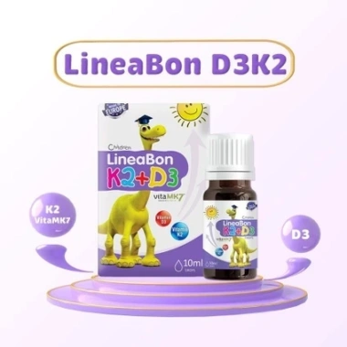 Combo 2 Hộp Lineabon Vitamin K2+D3 10ml - Hấp Thụ Canxi, Ngừa Loãng Xương Trẻ 4 Combo 2 Hộp Lineabon Vitamin K2+D3 10ml - Hấp Thụ Canxi, Ngừa Loãng Xương Trẻ 4