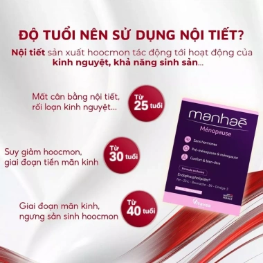 Combo 2 hộp Manhae nội tiết tố nữ – Điều hòa kinh nguyệt, hỗ trợ làm đẹp da, chỉ 412.000₫ 3