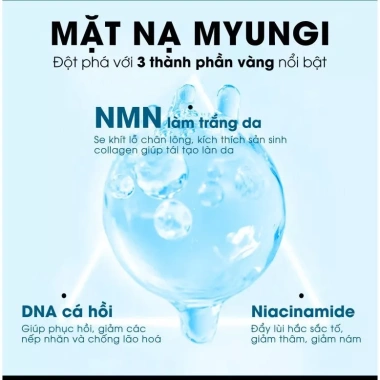 Combo 2 Hộp Mặt Nạ Hàn Quốc MYUNGI NMN DNA Cá Hồi Cấp Ẩm Tái Tạo Da 500k 5 Combo 2 Hộp Mặt Nạ Hàn Quốc MYUNGI NMN DNA Cá Hồi Cấp Ẩm Tái Tạo Da 500k 5