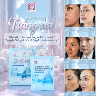 Combo 2 Hộp Mặt Nạ Hàn Quốc MYUNGI NMN DNA Cá Hồi Cấp Ẩm Tái Tạo Da 500k