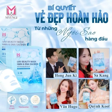 Combo 2 Hộp Mặt Nạ Hàn Quốc MYUNGI NMN DNA Cá Hồi Cấp Ẩm Tái Tạo Da 500k