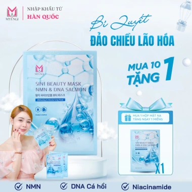 Combo 2 Hộp Mặt Nạ Hàn Quốc MYUNGI NMN DNA Cá Hồi Cấp Ẩm Tái Tạo Da 500k 10 Combo 2 Hộp Mặt Nạ Hàn Quốc MYUNGI NMN DNA Cá Hồi Cấp Ẩm Tái Tạo Da 500k 10