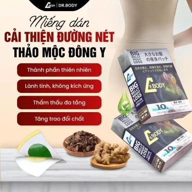 Combo 2 Hộp Miếng Dán Thảo Mộc Dr.Body Thải Độc Chân & Bụng – Thư Giãn, Giá 369.000đ 2
