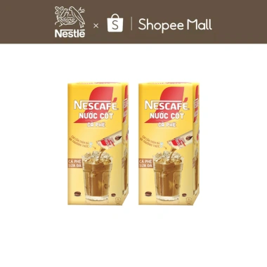Combo 2 hộp Nước Cốt Cà Phê NESCAFÉ - Cà Phê Sữa Đá 5 gói 75ml, chỉ 100.000đ