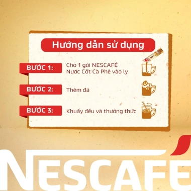 Combo 2 hộp Nước Cốt Cà Phê NESCAFÉ - Cà Phê Sữa Đá 5 gói 75ml, chỉ 100.000đ