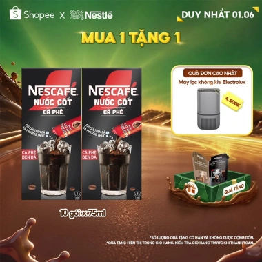 Combo 2 hộp Nước Cốt Cà Phê NESCAFÉ Đen Đá 5 gói 75ml - Giá chỉ 100.000đ