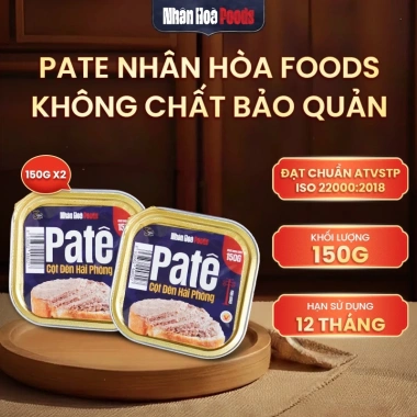 Combo 2 hộp pate Nhân Hòa Foods 150g thơm ngon không chất bảo quản 84.000₫