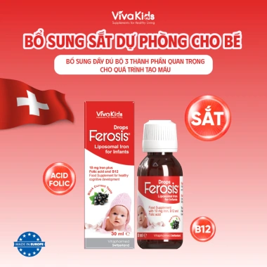 Combo 2 hộp sắt Ferosis 30ml - Bổ sung sắt cho bé, không tanh, không tác dụng phụ, giá chỉ 700.000đ 4 Combo 2 hộp sắt Ferosis 30ml - Bổ sung sắt cho bé, không tanh, không tác dụng phụ, giá chỉ 700.000đ 4