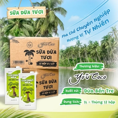 Combo 2 hộp Sữa Dừa Tươi YOUCOCO 1L - Pha Cà Phê, Trà Sữa, Mứt Trái Cây, Giá 155.000₫ 5 Combo 2 hộp Sữa Dừa Tươi YOUCOCO 1L - Pha Cà Phê, Trà Sữa, Mứt Trái Cây, Giá 155.000₫ 5