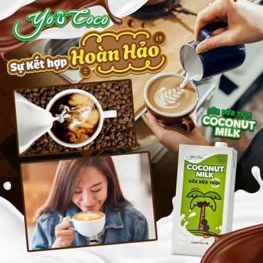 Combo 2 hộp Sữa Dừa Tươi YOUCOCO 1L - Pha Cà Phê, Trà Sữa, Mứt Trái Cây, Giá 155.000₫