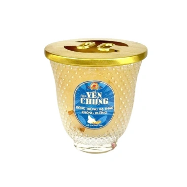 Combo 2 hộp yến chưng ly thủy tinh cao cấp vị đông trùng và đường phèn - 8 ly xinh đẹp 4