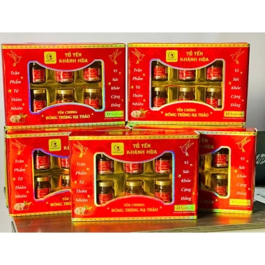Combo 2 hộp Yến Khánh Hòa 35% - 6 hũ 70ml, tăng sức khỏe, đề kháng, kèm túi xách, giá ưu đãi 140.000 VND 6