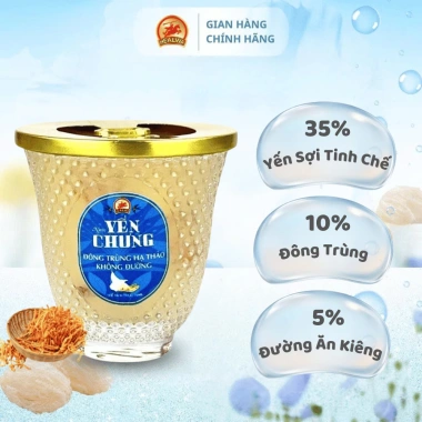 Combo 2 hộp yến sào và đông trùng chưng trong ly thủy tinh cao cấp – 8 ly tinh xinh, sang trọng, giảm còn 480.000₫ 2