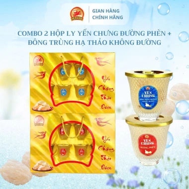 Combo 2 hộp yến sào và đông trùng chưng trong ly thủy tinh cao cấp – 8 ly tinh xinh, sang trọng, giảm còn 480.000₫ 7