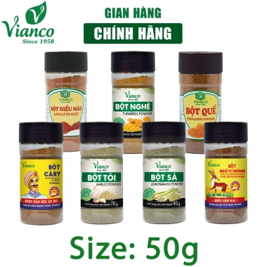 Combo 2 hủ bột gia vị Vianco Cà Ri 50g và Ngũ Vị Hương 50g giảm giá 54.000 VND