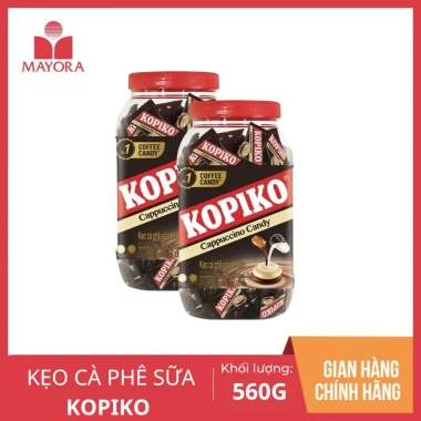 Combo 2 Hủ Kẹo Cà Phê Sữa Kopiko 560g - Giá chỉ 153.243 VND, hương vị đậm đà, ưu đãi siêu hấp dẫn
