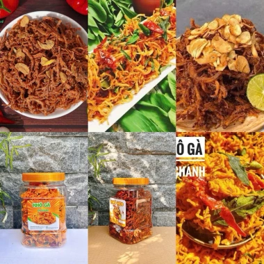 Combo 2 Hủ Khô Gà Lá Chanh + Khô Heo Cháy Tỏi 500g - Giá chỉ 199.000đ
