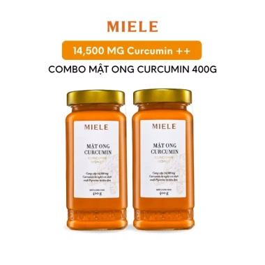 Combo 2 Hũ Mật Ong Curcumin 400g Miele - Giá chỉ 614k, giảm 22%, tăng đề kháng, sức khỏe mạnh