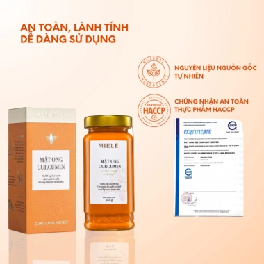 Combo 2 Hũ Mật Ong Curcumin 400g - Miele, Tăng sức đề kháng, Chống viêm, Dinh dưỡng cao 4