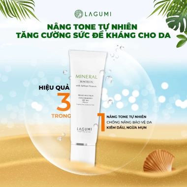 Combo 2 kem chống nắng vật lý LAGUMI nâng tone tự nhiên - Giá ưu đãi 599.000₫