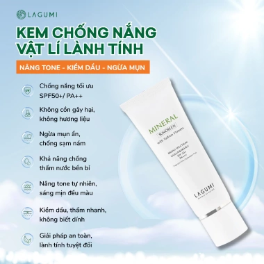 Combo 2 kem chống nắng vật lý LAGUMI nâng tone tự nhiên - Giá ưu đãi 599.000₫ 2 Combo 2 kem chống nắng vật lý LAGUMI nâng tone tự nhiên - Giá ưu đãi 599.000₫ 2